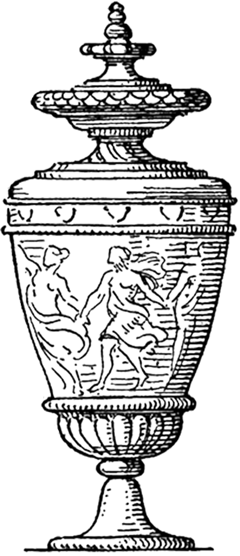 776x1800 Fancy Vintage Urn Image! - Urn Drawing