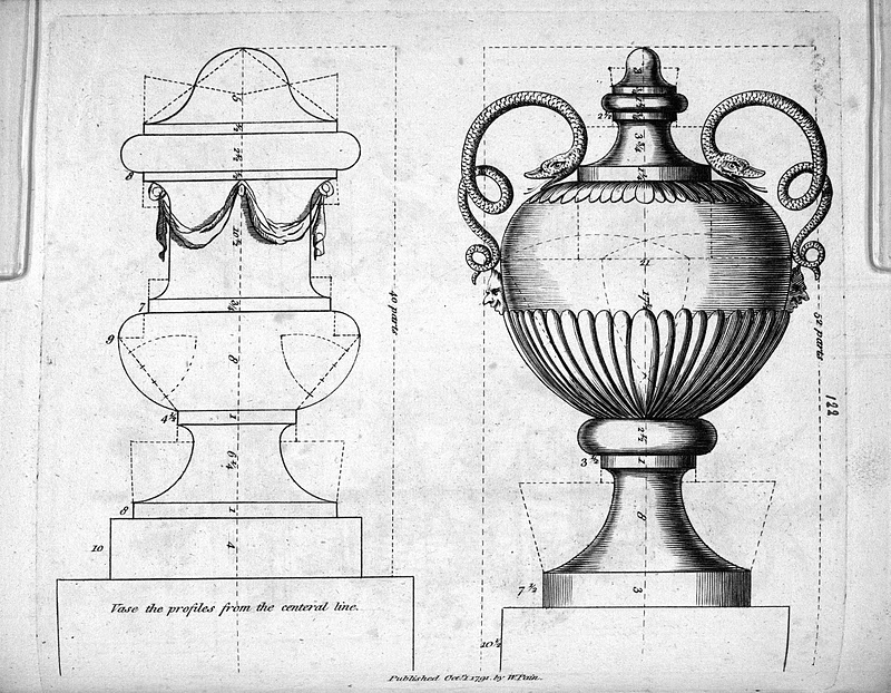 800x622 surface fragments decorative urns in drawings and paintings - Urn Drawing