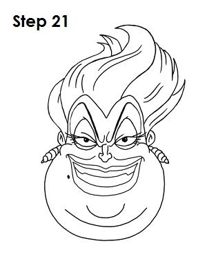 300x388 How To Draw Ursula Arts Disney Princess Drawings, Disney - Ursula Drawing