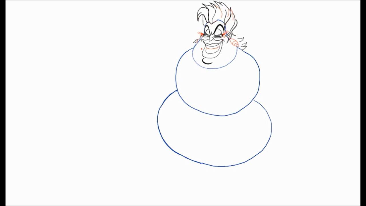 1280x720 How To Draw Ursula From The Little Mermaid - Ursula Drawing