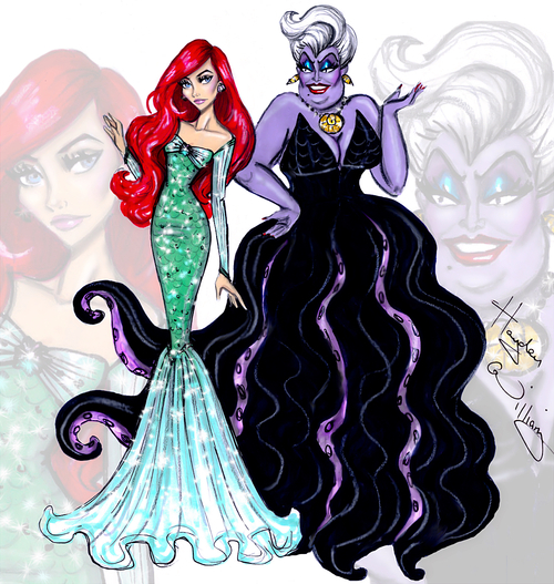 500x527 Image About Art In The Little Mermaid - Ursula Drawing