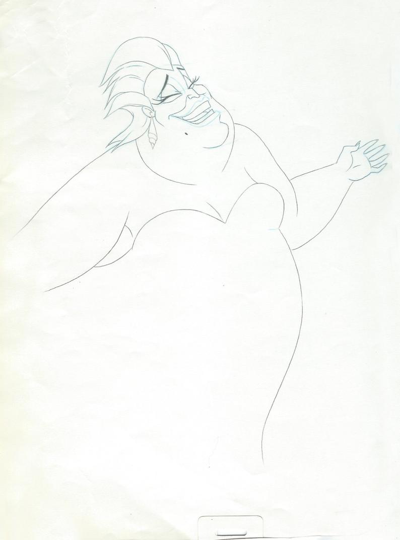 794x1072 The Little Mermaid Original Ursula Production Drawing Etsy - Ursula Drawing