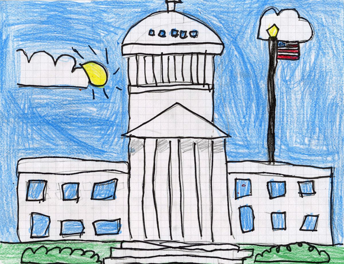 1200x920 draw the us capitol building school building art, classroom - Us Capitol Building Drawing