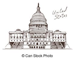 248x194 united states capitol icon hand drawn vector illustration - Us Capitol Drawing