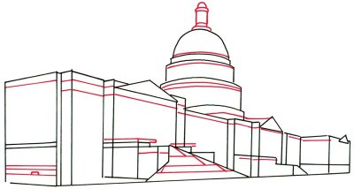 400x214 horizontal lines - Us Capitol Drawing