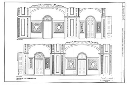 425x283 structural drawing east and west elevations - Us Capitol Drawing