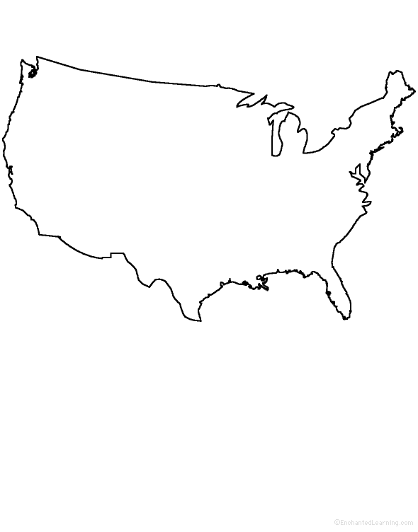 Us Map Line Drawing at PaintingValley.com | Explore collection of Us