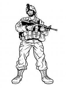 227x302 How To Draw Soldiers, Step - Us Soldier Drawing