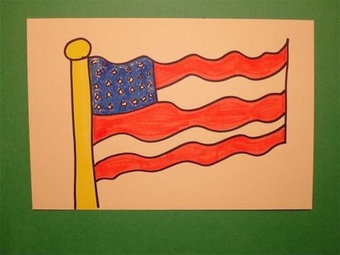 480x360 Let's Draw The American Flag! - Usa Drawing
