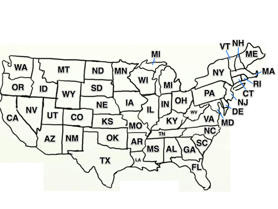 559x420 the entire usa - Usa Drawing