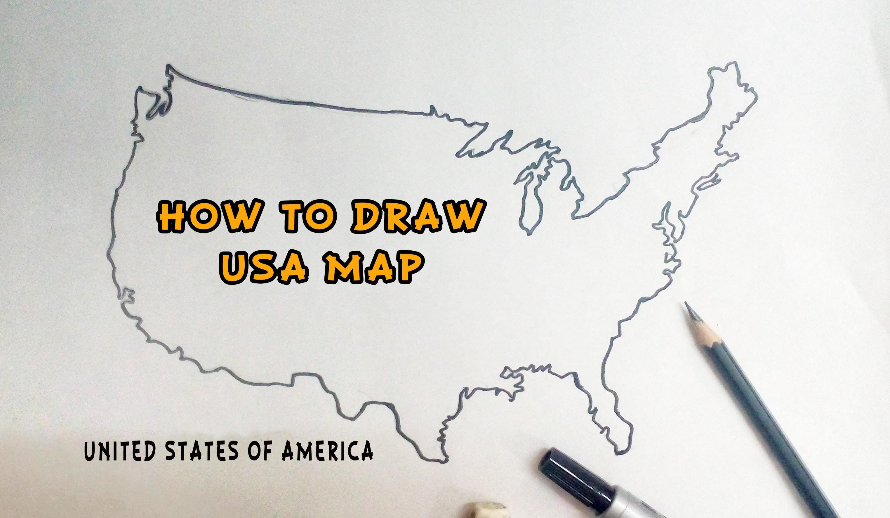 Usa Drawing Map at Explore collection of Usa