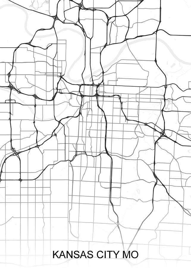 642x900 kansas city map mo usa drawing - Usa Drawing Map