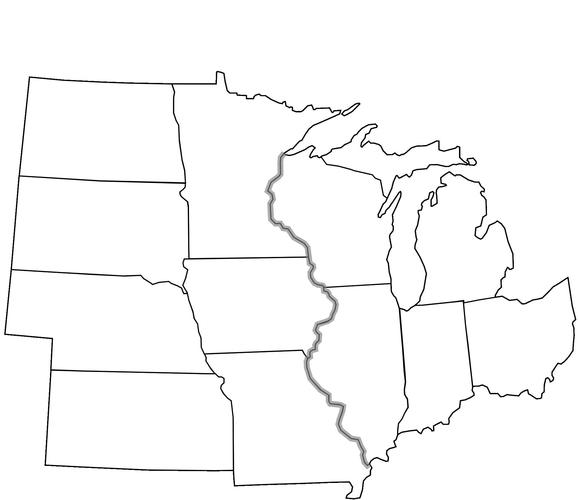 Blank States Map Quiz