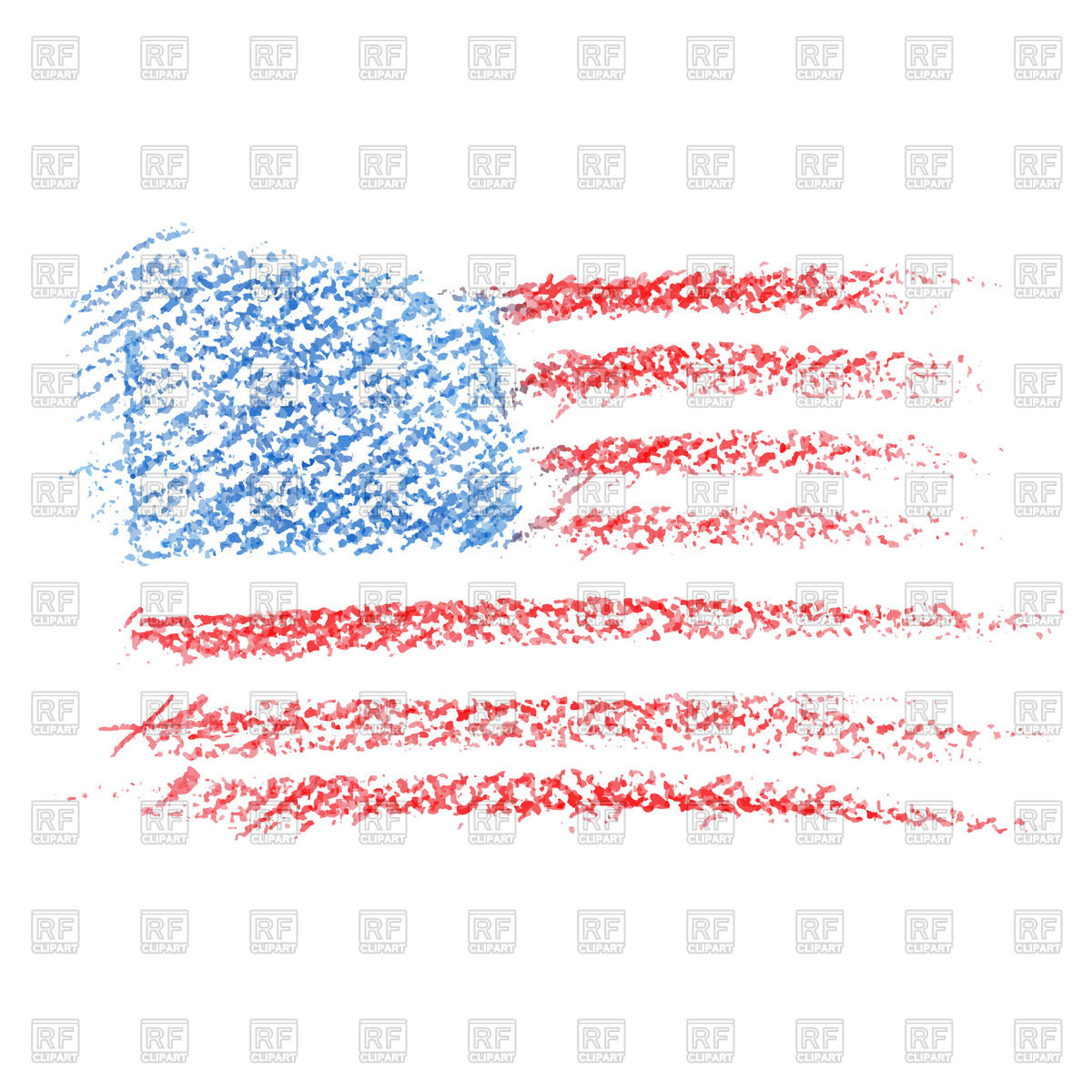 1200x1200 crayon drawing of usa flag vector image of signs, symbols, maps - Usa Flag Drawing