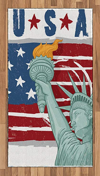420x741 lunarable american area rug, retro usa flag drawing - Usa Flag Drawing