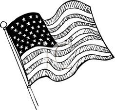 236x227 clip art usa flag outline royalty free clipart of united states - Usa Flag Drawing