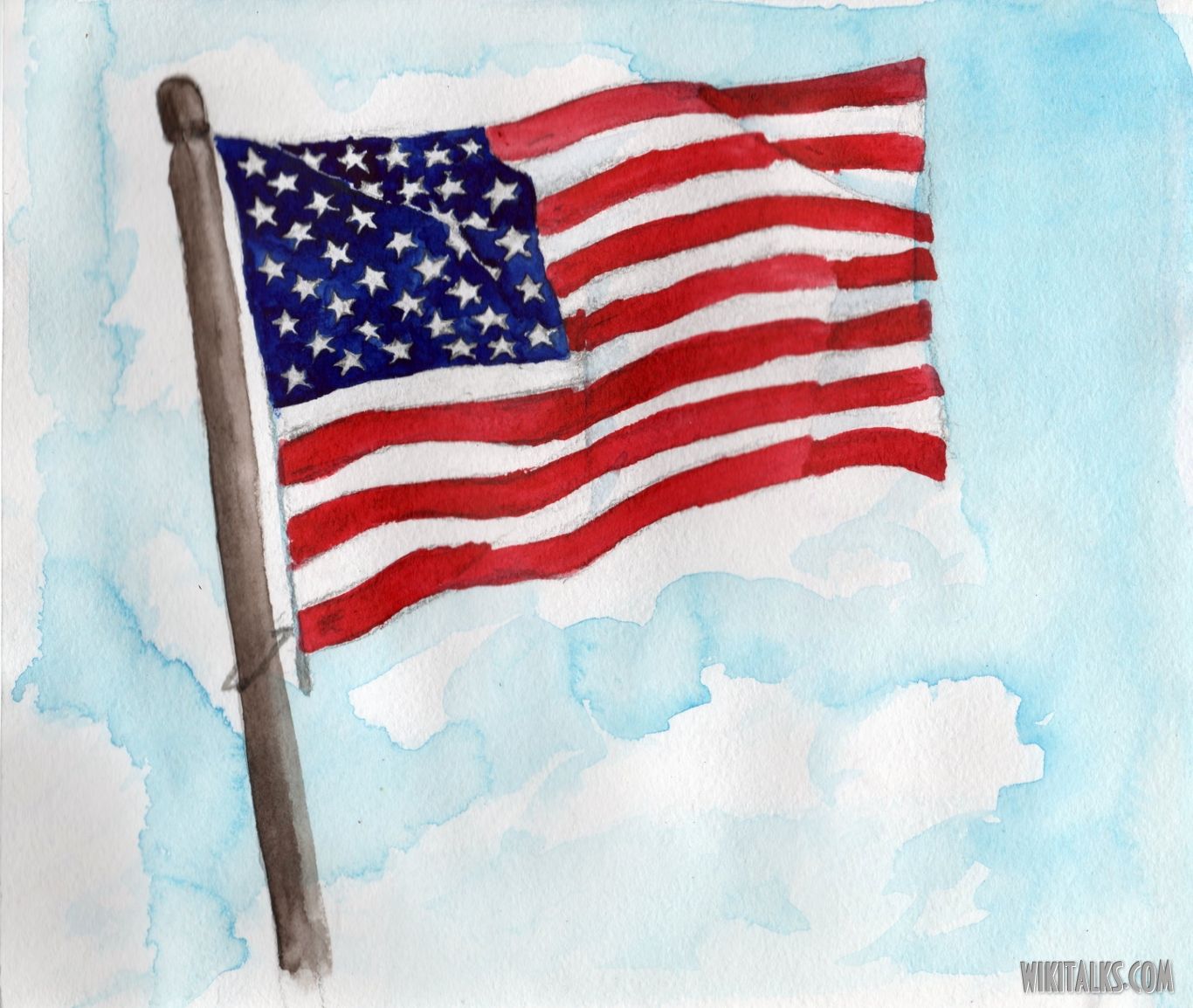 1366x1154 how to draw us flag kids how to paint the us flag with water - Usa Flag Drawing