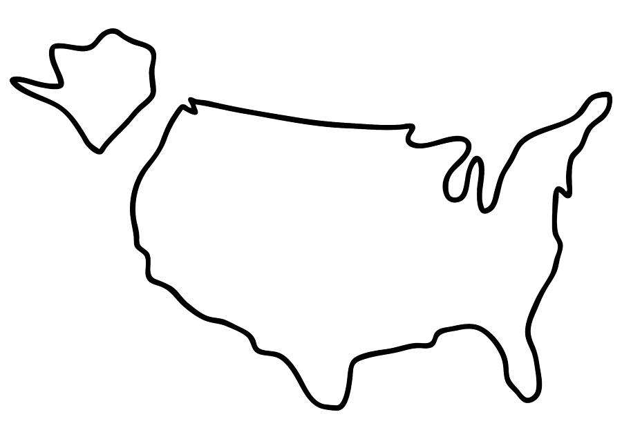 900x636 america usa map drawing - Usa Map Drawing