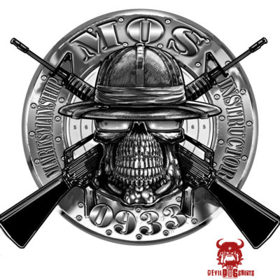 400x400 Marine Corps Decals For Mos - Usmc Devil Dog Drawing