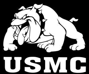 300x250 Marines Devil Dog Mascot Decal Vinyl Sticker Usmc Window Wall - Usmc Devil Dog Drawing