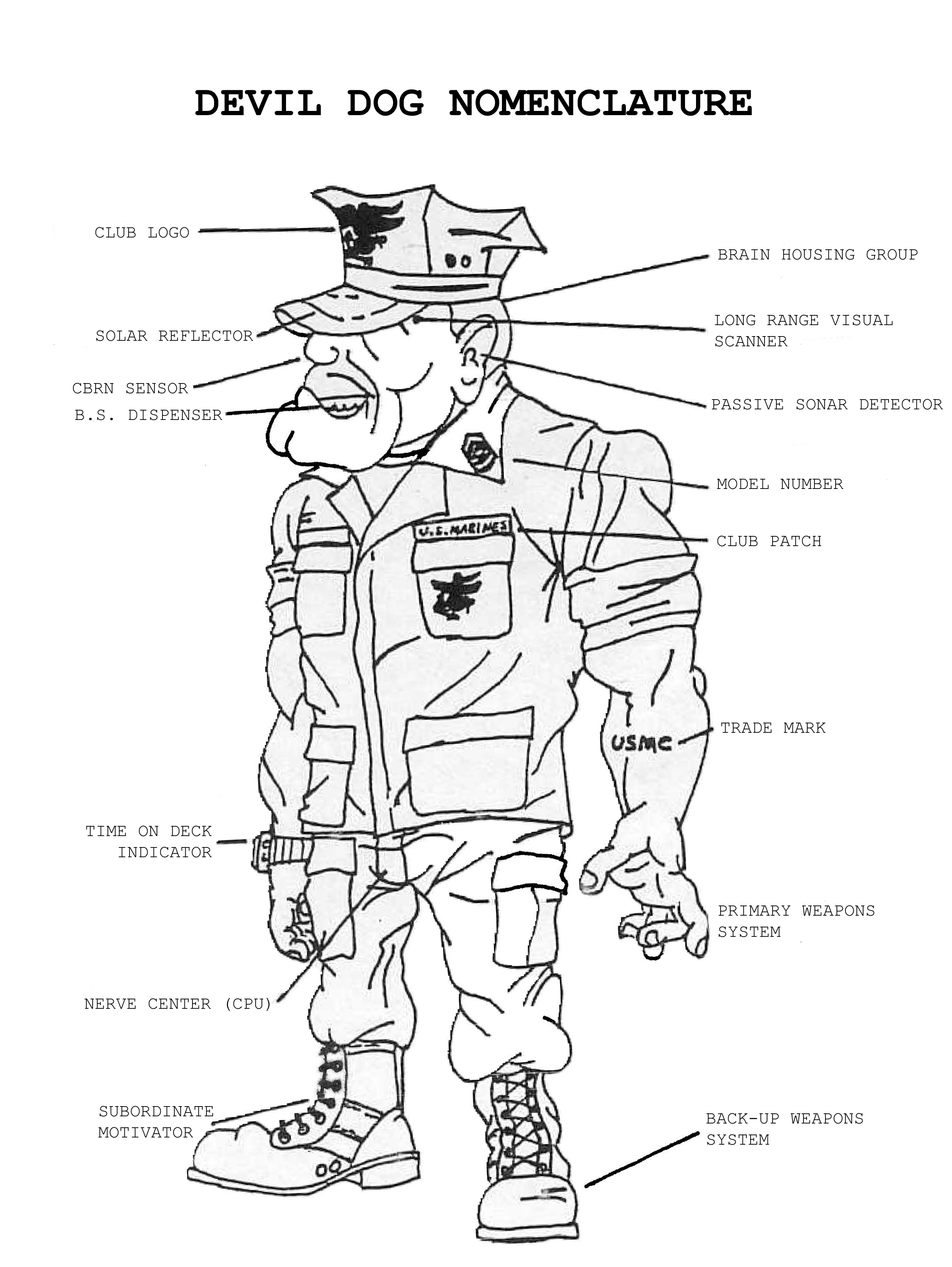 Usmc Devil Dog Drawing at Explore collection of