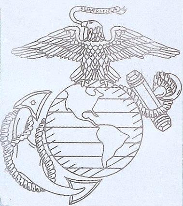 379x425 marine emblem corps vector minivee - Usmc Emblem Drawing