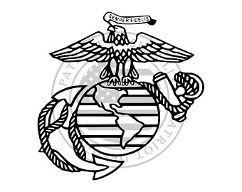 Usmc Logo Drawing at PaintingValley.com | Explore collection of Usmc ...