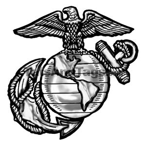 300x300 patriotic temporary tattoos, military temporary tattoos - Usmc Logo Drawing
