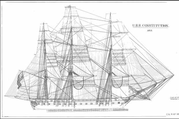 620x413 one last harbor tour for uss constitution before restoration - Uss Constitution Drawing