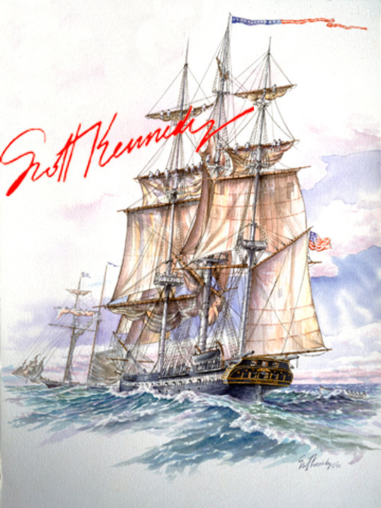 540x720 The Uss Constitution - Uss Constitution Drawing