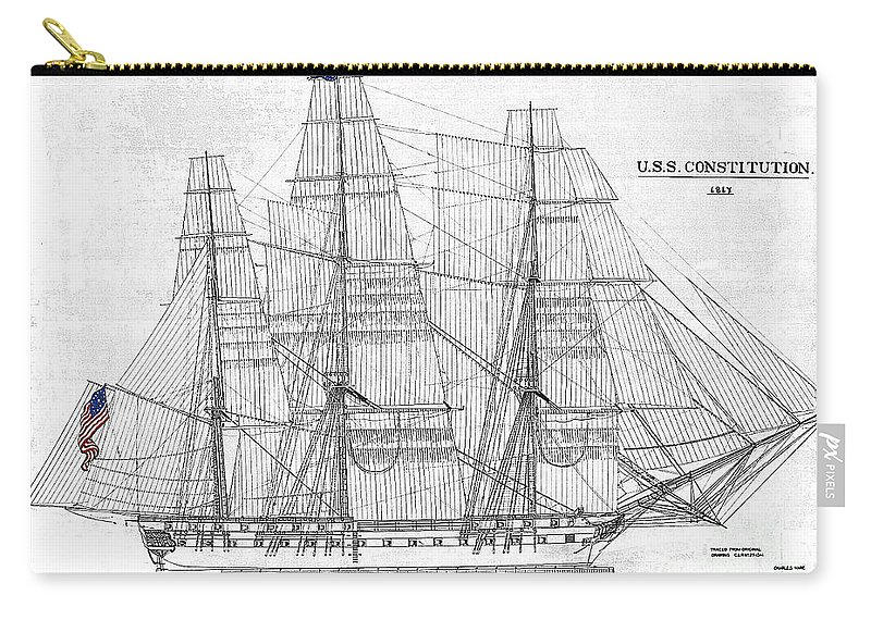 800x570 u s s constitution sail drawing carry all pouch for sale - Uss Constitution Drawing