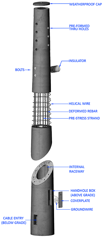352x800 Usi - Utility Pole Drawing