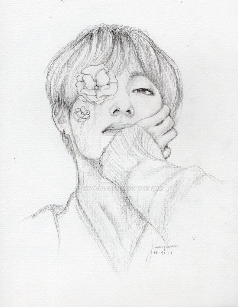 788x1015 Bts V - V Drawing