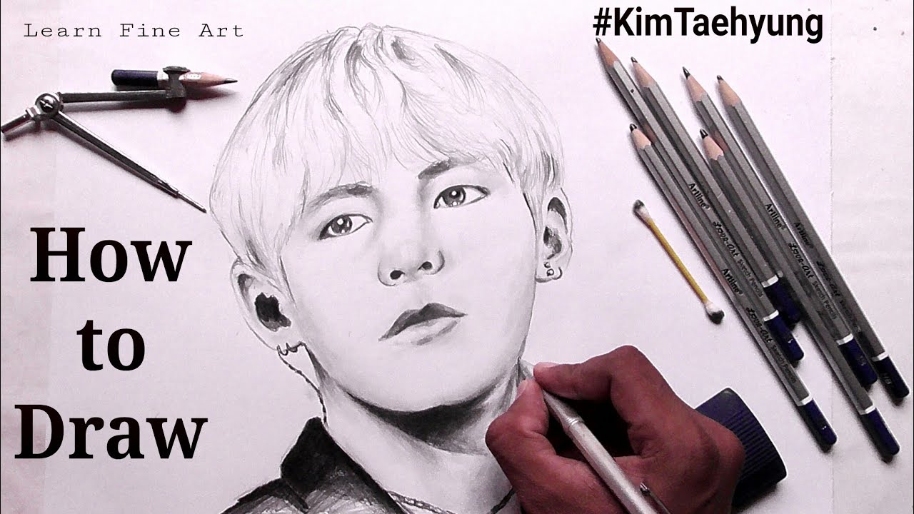 1280x720 How To Draw Bts V Step - V Drawing