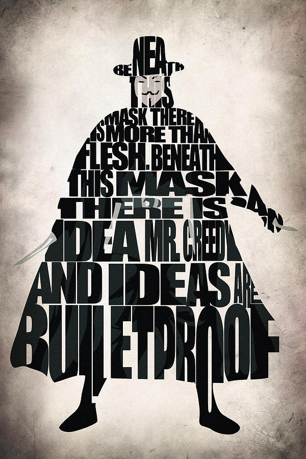 600x900 V For Vendetta Digital Art - V For Vendetta Drawing