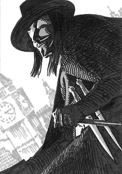 402x576 V For Vendetta Art Of Julie Meridian - V For Vendetta Drawing