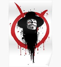 210x230 V For Vendetta Drawing Posters Redbubble - V For Vendetta Drawing