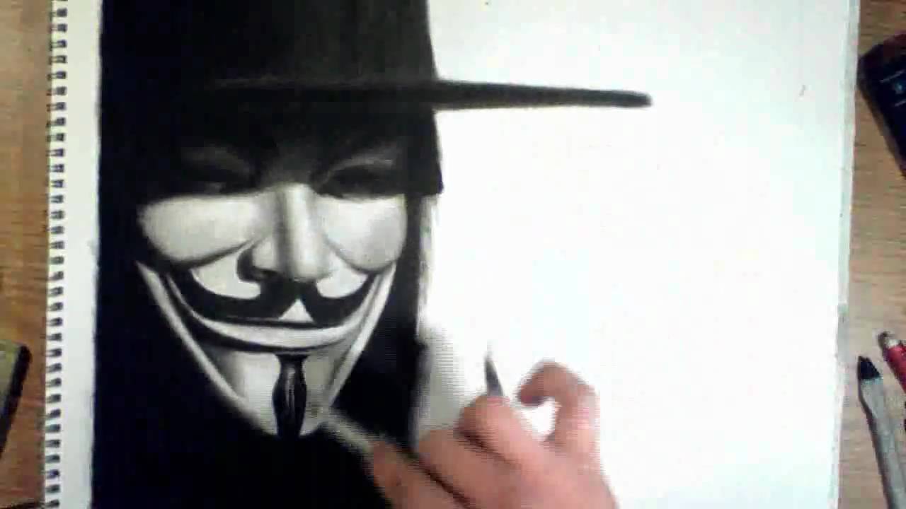 V For Vendetta Mask Drawing at Explore collection