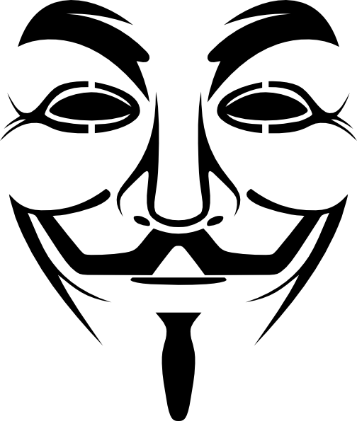 504x595 Guy Fawkes Mask Clip Art - V For Vendetta Mask Drawing