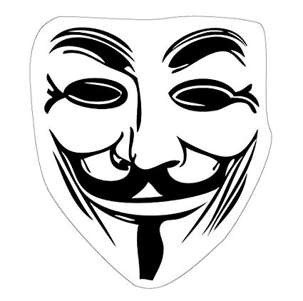 425x422 V For Vendetta Sticker Adhesive Decal - V For Vendetta Mask Drawing
