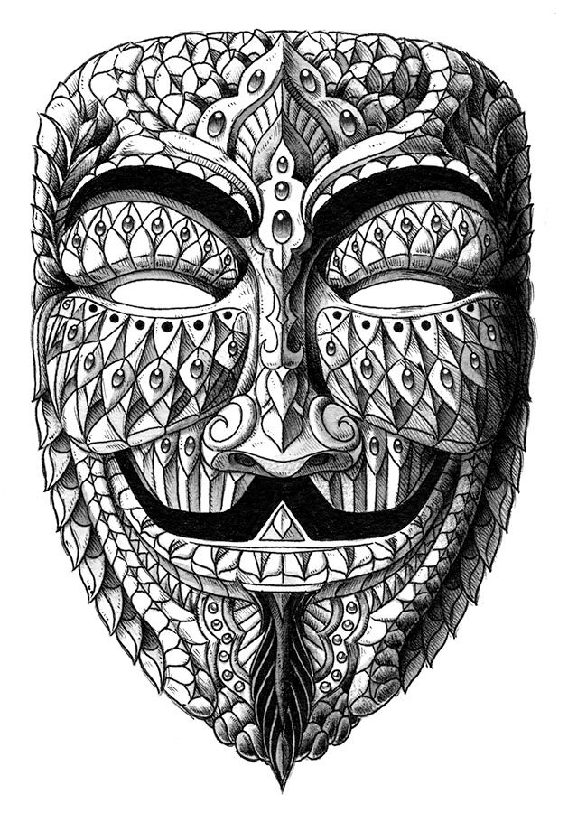 629x900 image of anonymous mask drawing anonymous mask, mask drawing - V For Vendetta Mask Drawing