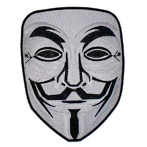 300x300 v vendetta hacker anonymous mask robot society giant back patch - V For Vendetta Mask Drawing