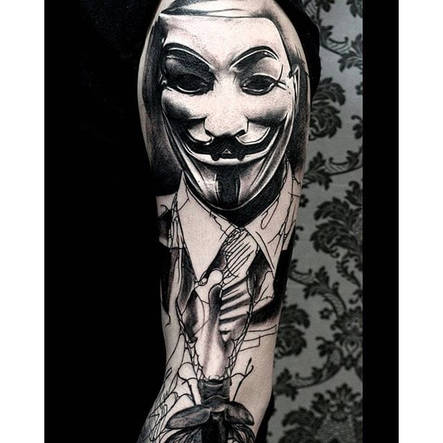 640x640 Vendetta Mask Sketch - V For Vendetta Mask Drawing