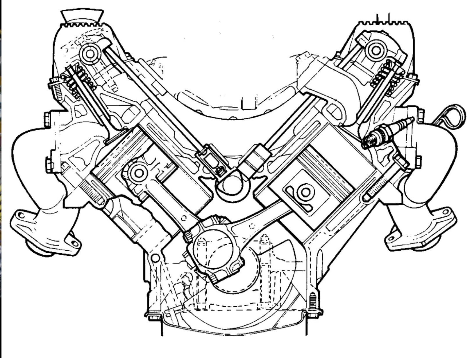 1624x1234 A Sectional View Of The Rover Engine A Masterpiece Of Design - V8 Engine Drawing