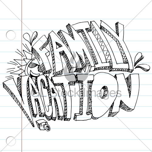 500x500 Family Vacation Drawing Gl Stock Images - Vacation Drawing