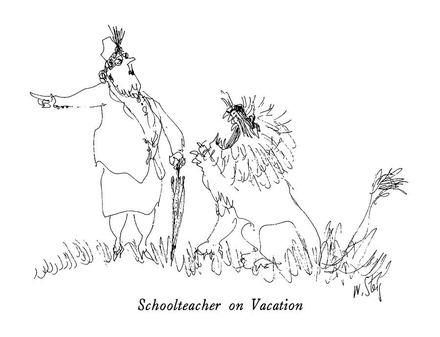900x688 Schoolteacher On Vacation - Vacation Drawing
