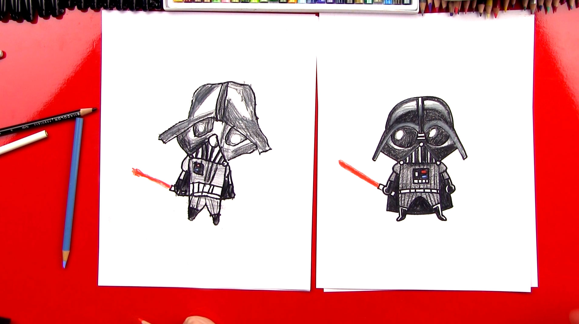 1911x1069 how to draw a cartoon darth vader - Vader Drawing