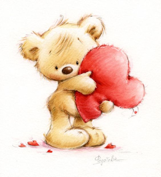 564x623 how to draw a valentine teddy bear - Valentine Bear Drawing