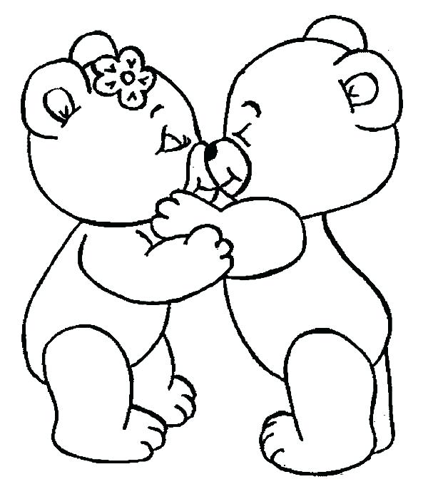 600x686 coloring pages of teddy bears fine cute valentine emo heart - Valentine Bear Drawing