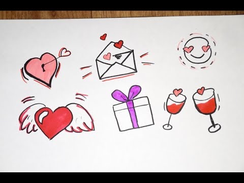 480x360 How To Draw A Gift Drawing - Valentine Card Drawing